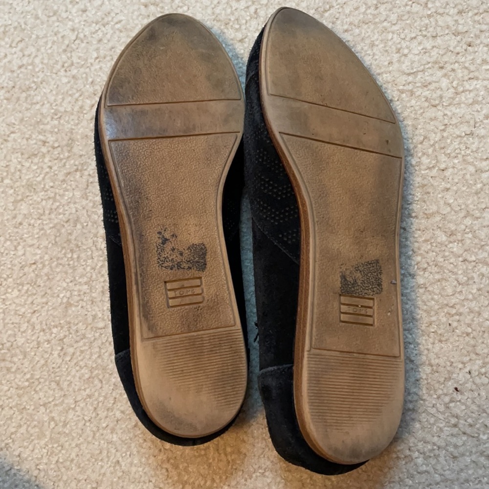 Toms leather pointed toe ballet flats - Picture 4 of 5